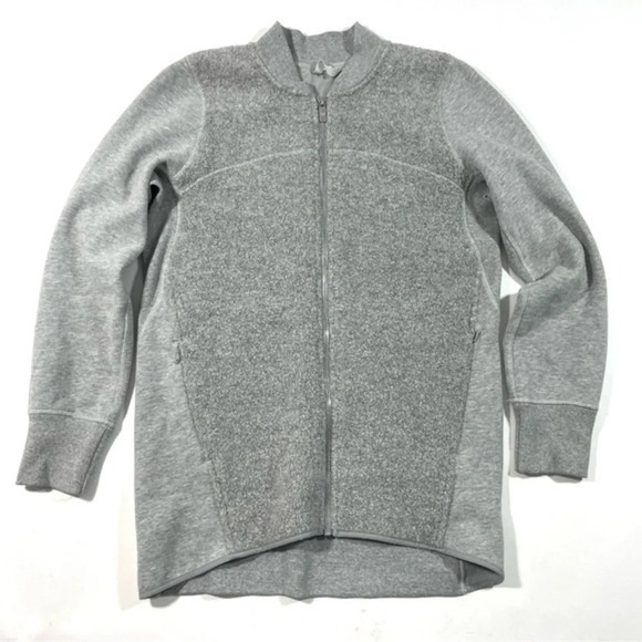 Lululemon Stand Out Sherpa Jacket Grey Size 8 - Picture 1 of 8